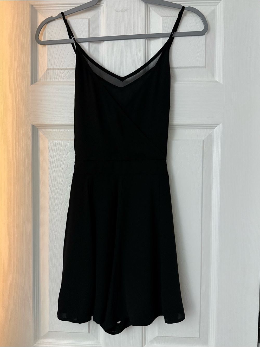 Express Black Spaghetti Strap Mini Romper